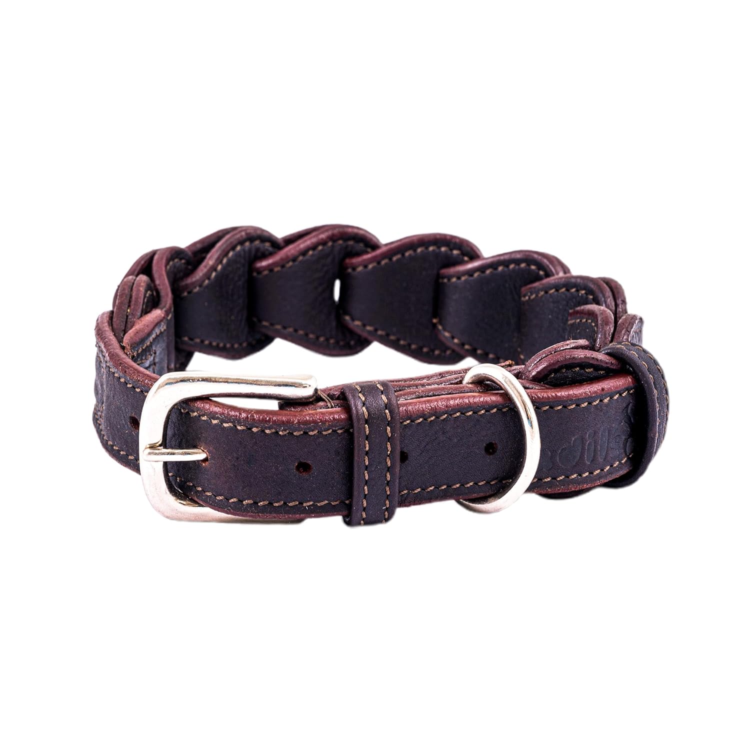 Adil’S Genuine Leather Loop Dog Collar – Handmade, Heavy-Duty, Soft Padded & Adjustable – Durable Braided Leather Collar Dogs